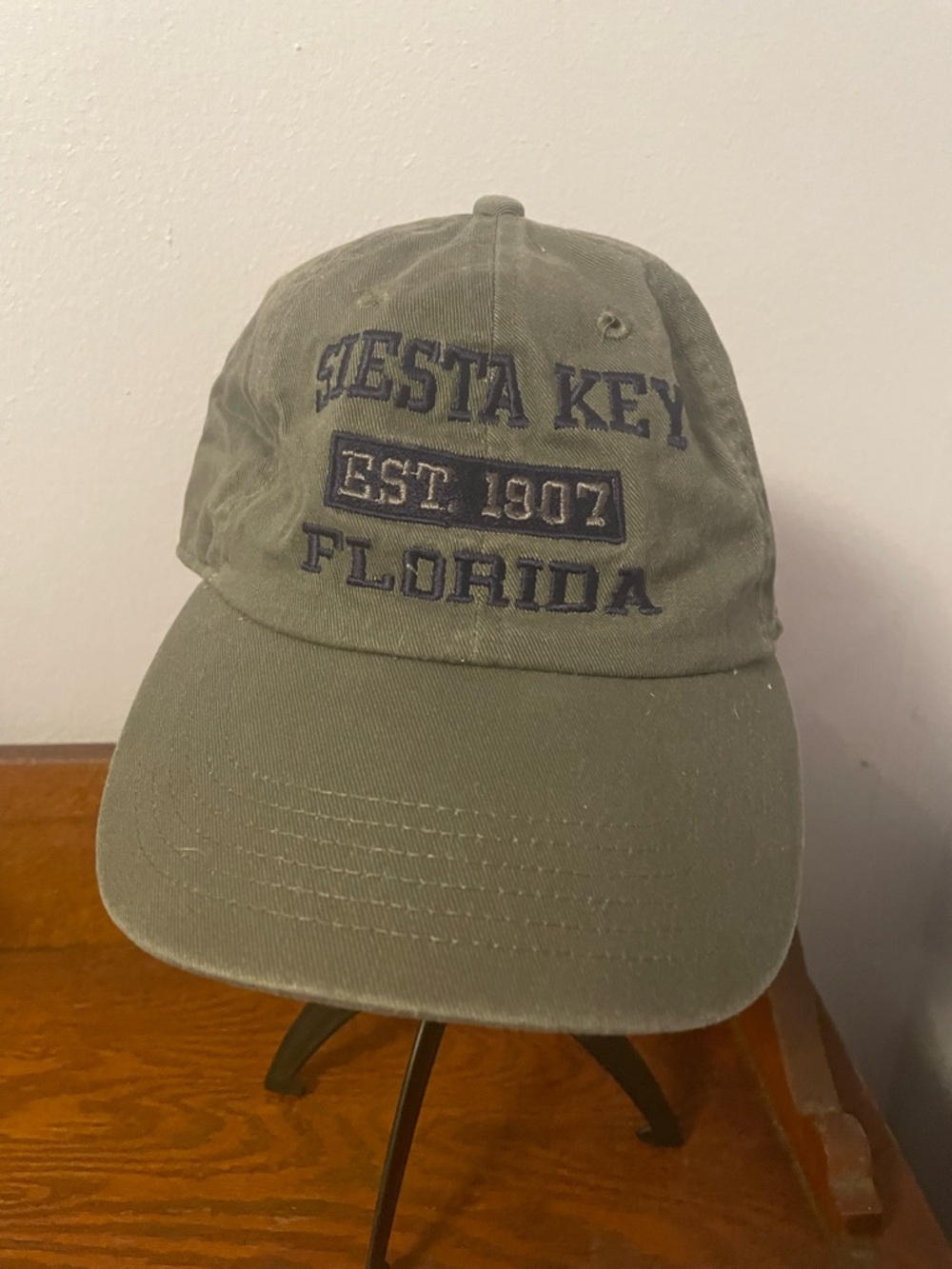 Siesta Key Embroidered Baseball Cap - Olive